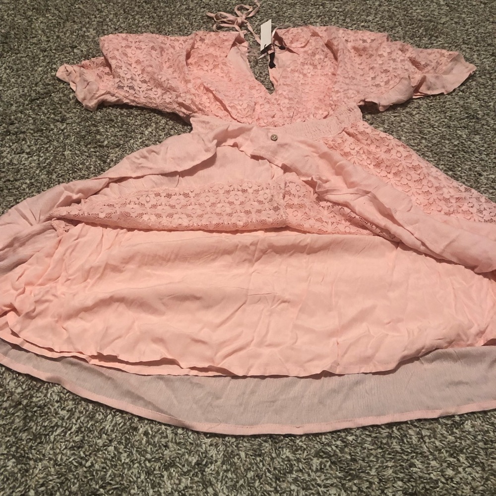 Papermoon Pink Lace Mini Dress - Picture 11 of 14
